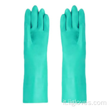 Sicurezza pesante in gomma Guanti di nitrile resistenti chimici